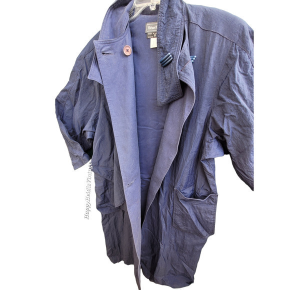 Vintage Michael Mortell Asymmetrical Lined Breakfast Club Irish Rain Trench Coat - Picture 6 of 9